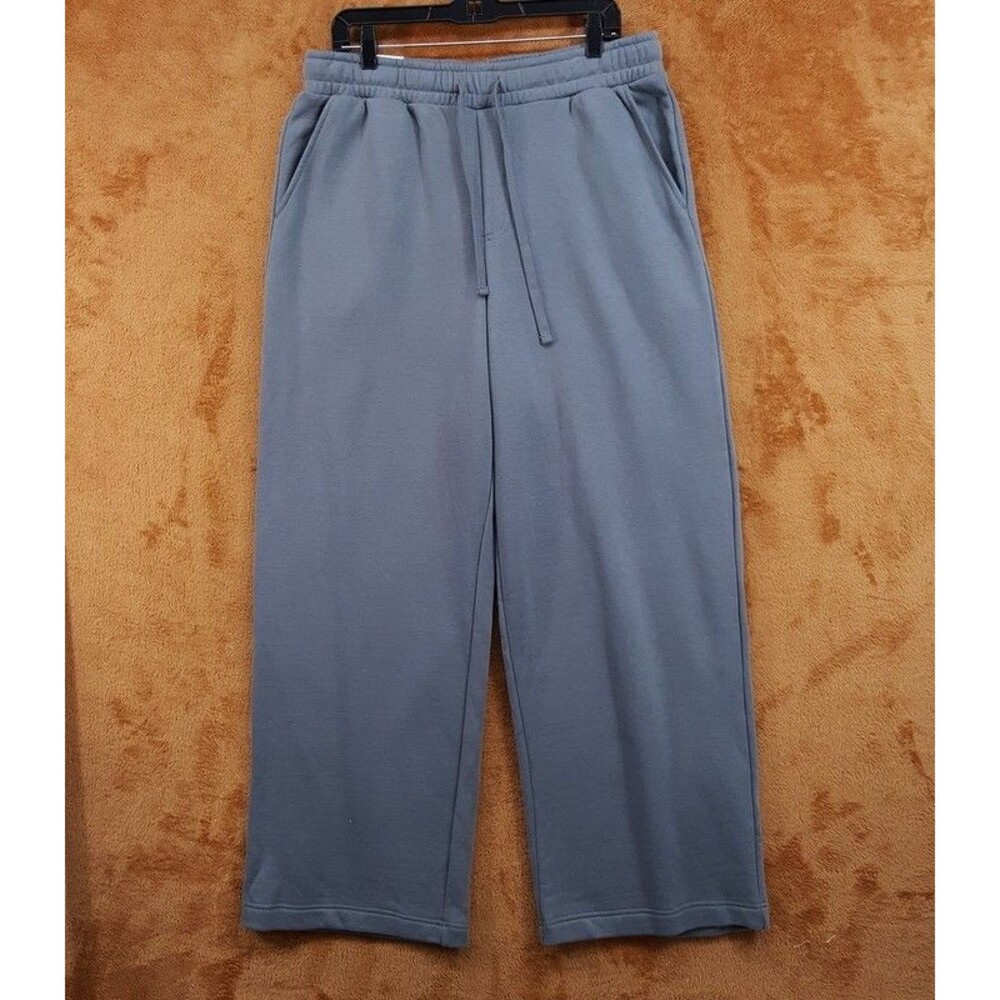 COTTON ON Sweatpants Mens Large Grey Drawstring Wide Leg Fleece Lined